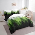 thumbnail image 3 of Feelyou Woodland Botanical Bedding Comforter Set 7pcs for Adult, Green Tree Plant Queen Bedding Sets, Rustic Farmhouse Reversible Queen Sheet Sets, Microfiber Bedroom Decor, 3 of 7