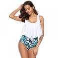 thumbnail image 1 of Women Two Piece Swimsuit High Waisted Bikini Ruffle Bathing Suits, 1 of 10