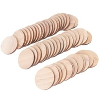 MOKKHNB Round Wood Discs Light Yellow 50Pcs 2In Width 0.2In Thickness