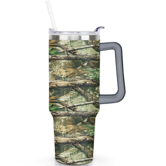 40oz Gypsy Soul Coffee Cup, Camouflage n Travel Tumbler for Camouflage Lovers With Handle, Double Insulated Spill Proof Lid Straw Travel Accessories Must Have