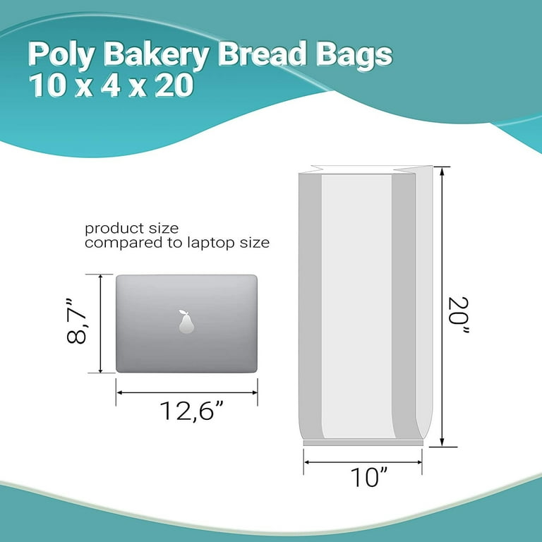 10x8x24 Clear Poly Bags, 500 per case