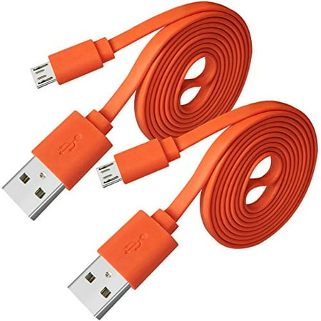 Replacement Micro USB Charger Flat Cable Cord,Fast Charging Power Supply Cable Line for JBL Wireless Bluetooth Speaker Logitech UE Boom GO Xtreme Charge Clip Flip 2 2+ 3 4 Pluse 3.3FT 2 Pack