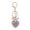White, variant on Keychain Sparkling Rhinestones Inlaid Heart Crown Design Keychain Pendant Enamel Oil Drip Process Smooth Edges Spring Buckle Key Holder Backpacks Accessory