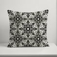 thumbnail image 5 of Creative Products Faded Black Gray Medallions 18x18 Indoor / Outdoor Pillow, 5 of 9