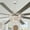 White, variant on Bella Depot 72" Ceiling Fan 6-speed Farmhouse Metal Cage 3-Light Chandelier with Remote