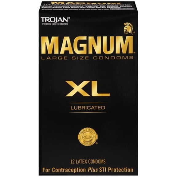 Trojan Magnum XL Large Size Lubricated Condoms - 12 Count