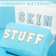 thumbnail image 4 of Bolsas de maquillaje Pinkunn Preppy Chenille Letter 4 unidades azules para mujer, 4 of 6