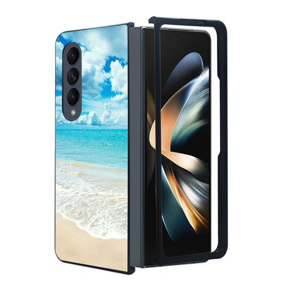 ANJ  Protective Snap-On Design Printed Case Compatible with Samsung Galaxy Z Fold 4 - Summer Beach
