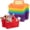 Rainbow Color, variant on Plastic Caddy With Handle,Protable Classroom Craft Caddy, 6-pack Storage Caddy For Pencil,Pen,Craft Tools (Black)
