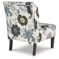thumbnail image 5 of Signature Design by Ashley Triptis Accent Chair, Armless, Floral Pattern Upholstery, Ivory/Blue/Charcoal/Brown, 5 of 7