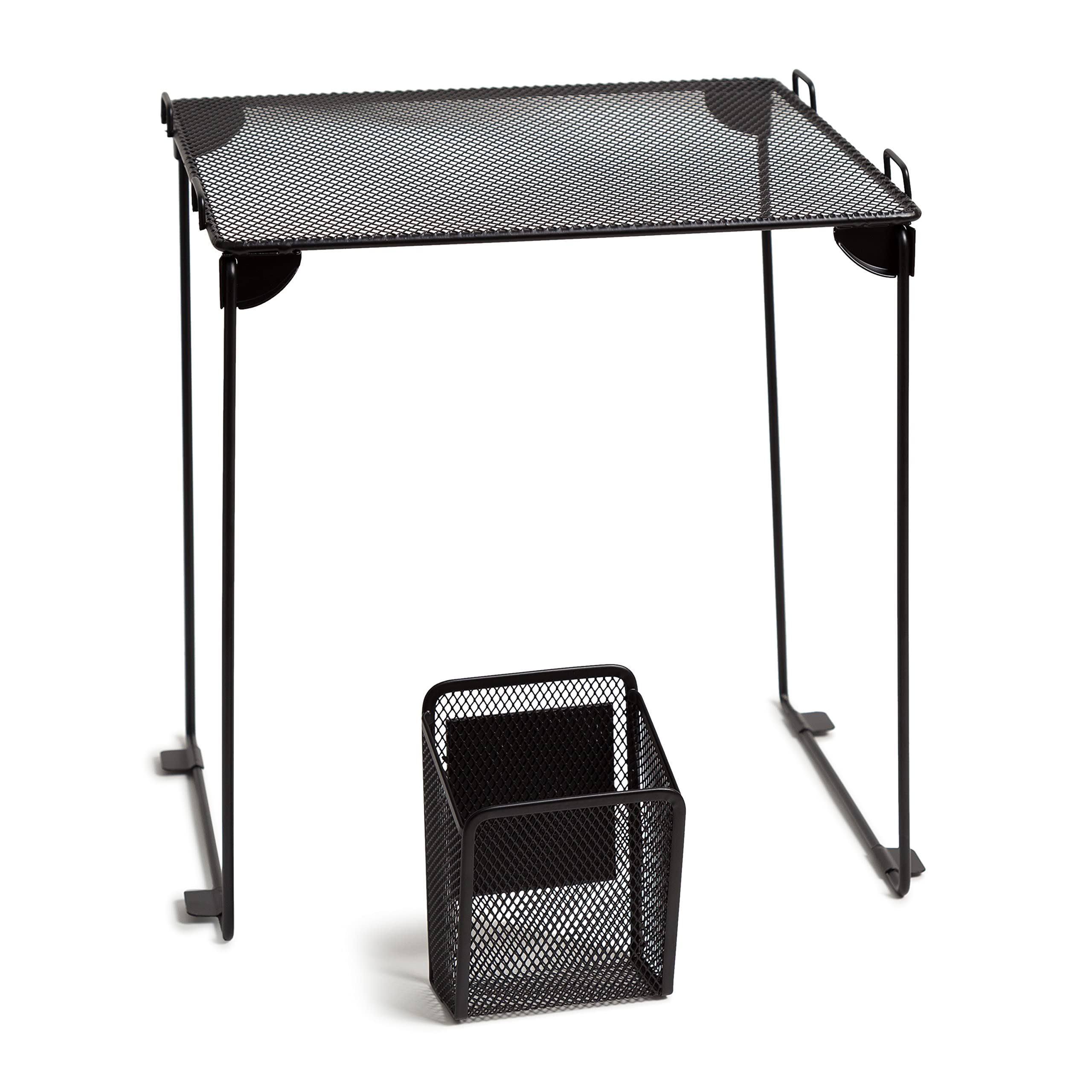 U Brands Black Mesh Locker Organization Kit, Includes Cup and