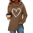 thumbnail image 3 of Craaazy Women's Oversized Hoodies Heart Prints Casual Sweatshirts Gifts, 3 of 6