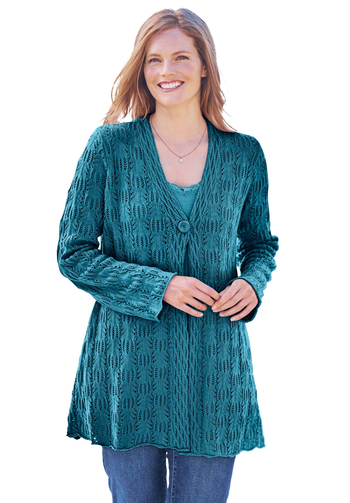 dark teal cardigan