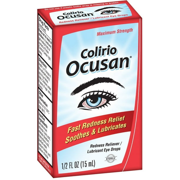 Colirio Para Olho Irritado E Vermelho Colirio Ocusan Lubricating Redness Reliever Sterile Eye Drops 15 ml