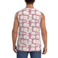 thumbnail image 4 of Fotbe Cartoon Sheep Men's Camiseta sin Mangas Estampada para Hombres, Playera Casual para Gimnasio, Entrenamiento, Playa-Small, 4 of 7
