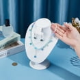 thumbnail image 3 of Bust Necklace Display Stand Multi-Function PU Leather Jewelry Display Holder White Jewelry Organizer DIY, 3 of 5