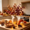 thumbnail image 4 of Thanksgiving 27.56 Inch Artificial Red Greenery 9-Fork Branch Insertion stems Faux Plastic plants for Vase Pot Landscape Flower Arrangements, 4 of 7