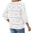 thumbnail image 6 of BUIGTTKLOP Tops for Women Dressy Casual 3/4 Length Sleeve Shirts Crochet Lace Boho Tops Summer Outfits 2026, 6 of 6