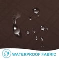 thumbnail image 6 of TOPCHANCES Outdoor Curtains Waterproof Windproof 3D Embossed Pattern Curtain for Patio, Porch, Pergola, Gazebo, Grommet Top and Tab Bottom Drape, 4 Panels, 52x108 inch, Brown, 6 of 12