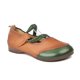 thumbnail image 4 of 1 par de zapatos casuales de mujer, zapatos bajos de PU artificial con suela de goma, estilo vintage, verde 38, 4 of 14