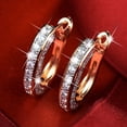 thumbnail image 4 of SmartBy 1 Pair Earrings Charm Attractive Ring Shape Dainty Huggie Earrings for Women, 4 of 8