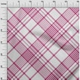 thumbnail image 3 of oneOone Cotton Flex Magenta Fabric Tartan Sewing Fabric By The Yard Printed Diy Clothing Sewing Supplies 40 Inch Wide, 3 of 4