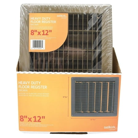 400b8x12 8 X 12 Brown Floor Register