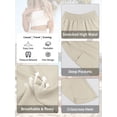 thumbnail image 5 of ANRABESS Wide Leg Capri Pants for Women Smocked High Waist Cropped Lounge Pants with Deep Pockets, Crisscross Hem Beach Vacation Trousers Size M, 5 of 9
