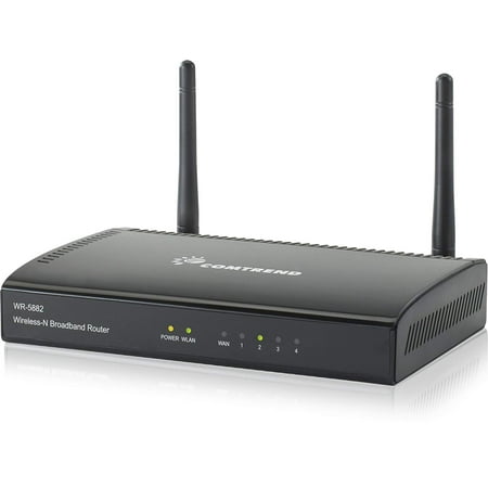 Comtrend 300Mbps Wireless-N 4 Port WiFi Router w/ Firewall - Black -