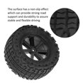 thumbnail image 4 of 4pcs 1/10 RC Car Tire Rubber OffRoad Vehicle Tyre Sqaure Tooth Wheel Tires for HIMOTO DREKKER(Black 10056 ), 4 of 4