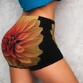 thumbnail image 4 of Wukai Orange Dalia Print Pack Biker Shorts for Women Yoga Workout Gym Running Scrunch Active Shorts-X-Large, 4 of 8