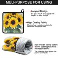 thumbnail image 7 of Sunflowers on Vintage Paper Kitchen Oven Mitt and Pot Holder Sets 2 Pcs for Baking, Cooking and Grilling, Heat Resistant Up To 392 °F, 7 of 7