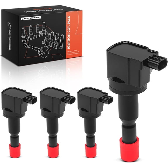 A-Premium Ignition Coils Pack Replacement for Honda Fit 2007-2008 I4 1.5L L15A1 30520-PWC-003 30520-PWC-501 4-PC Set