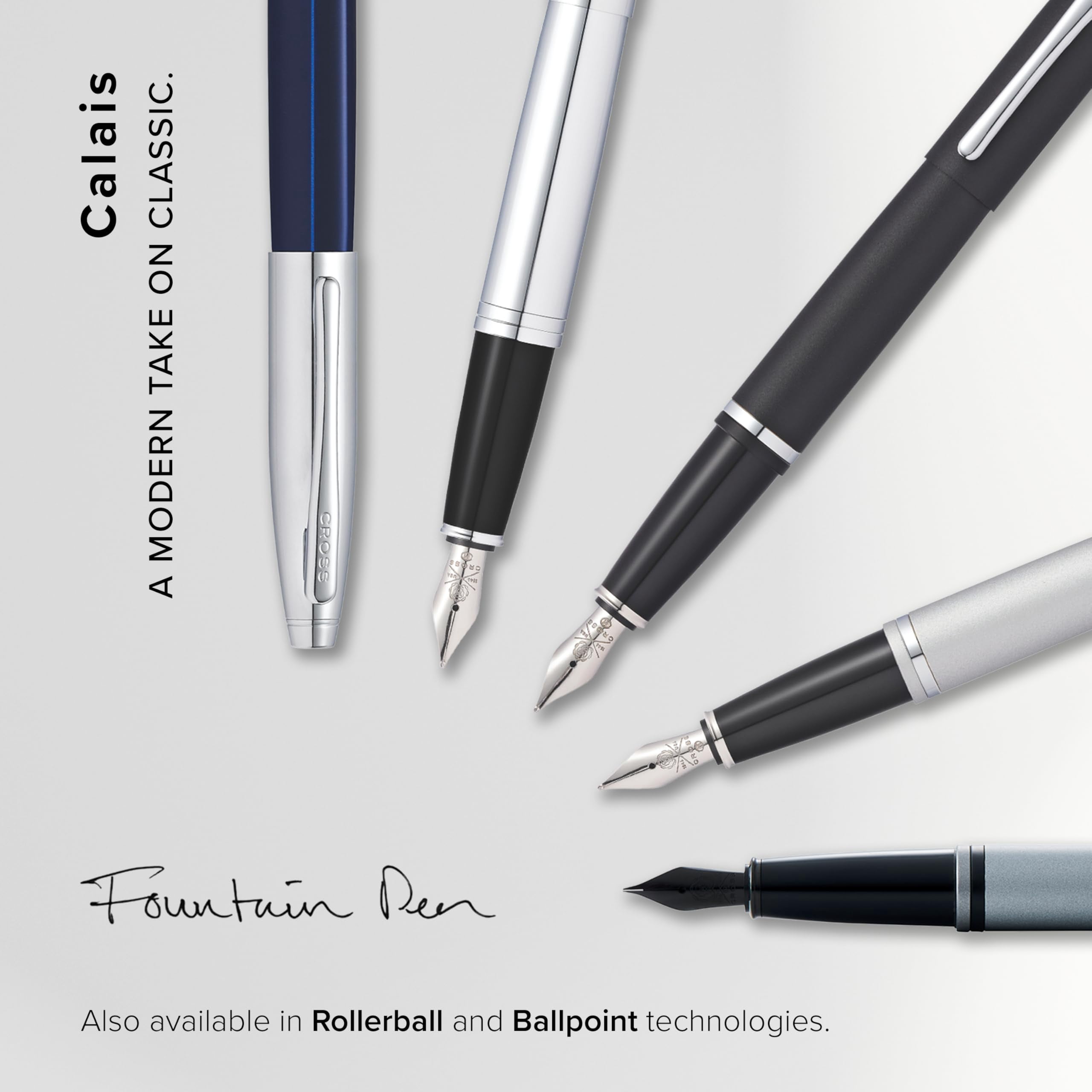 Cross Calais Matte Black Medium Nib Fountain Pen