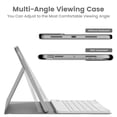 thumbnail image 3 of SZPSGC Keyboard Case for iPad Air 11-Inch M3/M2 (2025/2024), iPad Air 5th/4th (10.9-Inch 2022/2020) with Pencil Holder, Magnetic Detachable Bluetooth Keyboard, TPU Back Stand Cover,Gray, 3 of 8