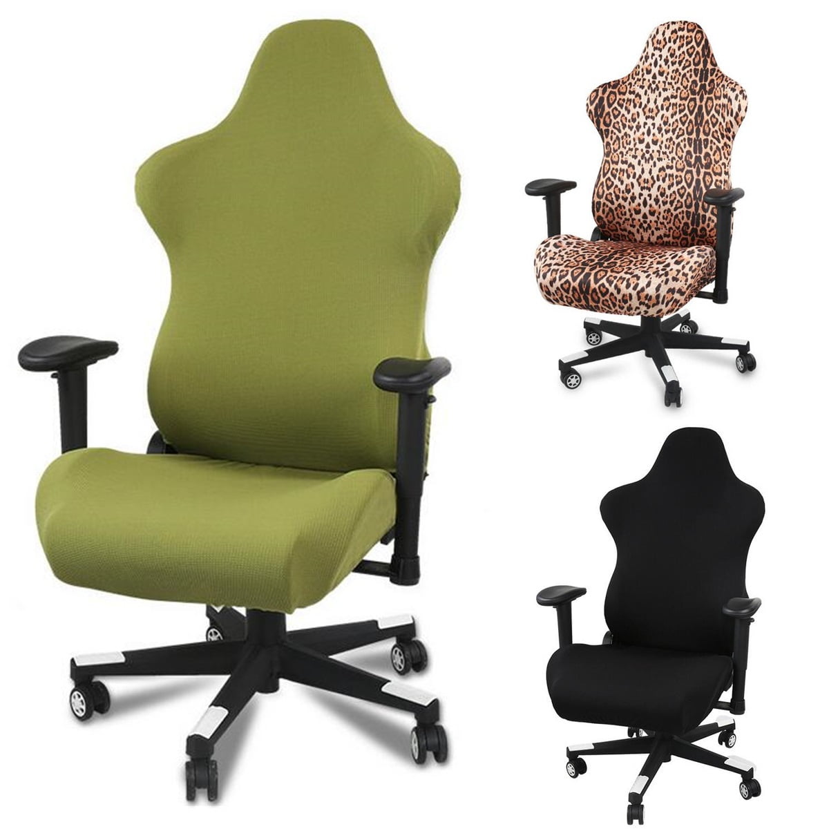 BTSKY Ergonomic Office Computer Game Chair Slipcovers Stretchy Polyester Covers 