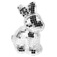 thumbnail image 4 of 1Pcs Disco Ball Rabbit Shape Mirror Design Glass Foams Home Decorators 11.8x5.1x2.6in, 4 of 9