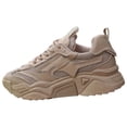thumbnail image 2 of AUDeals Women Chunky Platform Sneakers, Colorblock Casual Shoes, Breathable Walking Shoes with Glitter Detail (Khaki, 8.5), 2 of 8