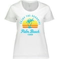 thumbnail image 3 of Inktastic Summer Enjoy the Sunshine Palm Beach Florida in Blue Women's Plus Size T-Shirt, 3 of 5