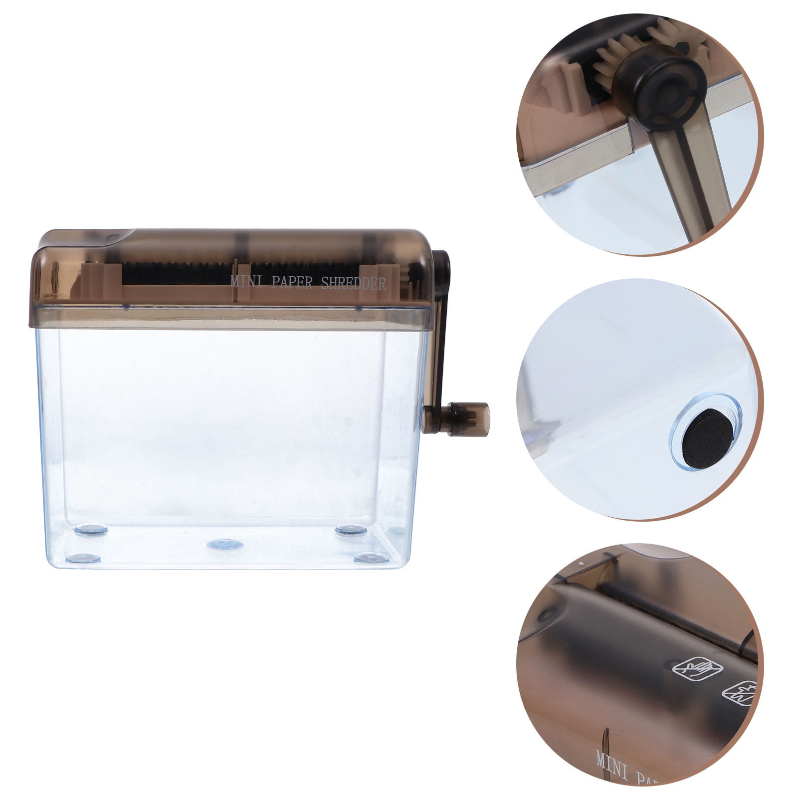 QIFULL Manual A4 Paper Shredder Black Desktop Hand Tool for Home Use Easy to Operate