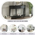 thumbnail image 6 of Harper & Bright Designs Vintage Console Table with Storage, Wood Entryway Table with Drawer and Open Shelf, Black, 6 of 18