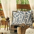 thumbnail image 3 of Gray Blue Leaf Plant Pillow Covers 18X18 Inch Set of 2 Grey Tropical Fern Herbs Botanical Leaves Floral Decorative Pillow Cases Vintage Cushion Case Farmhouse Home Decor for Couch Sofa Porch Outdoor, 3 of 6
