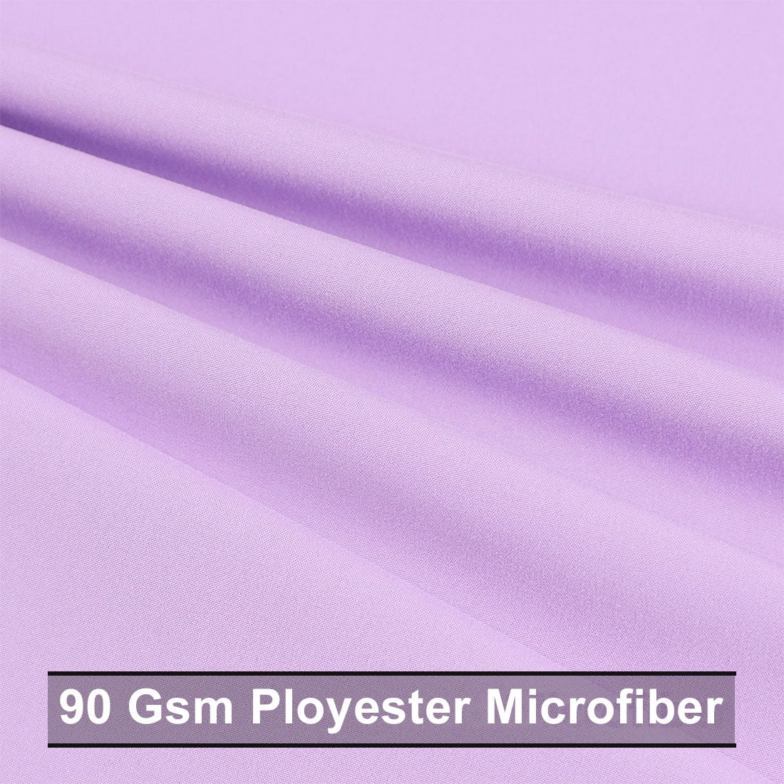 Unique Bargains 2-Piece 1800D Microfiber Solid Pillowcases Violet Standard