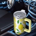 thumbnail image 6 of OBREWU Lemon Tumbler with Handle and Lid,Lemon 40oz Double Wall Vacuum Insulated Tumbler,Cups Gift for Women and Men, 6 of 7