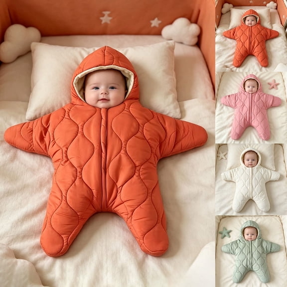 Baby Starfish Onesie Hooded Star Suit Newborn Outfit traje de estrella para bebe