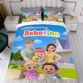 thumbnail image 4 of Tiempo de Juego Bebefinn Conjunto de sábanas temático, trío de piezas, cómodo y amigable con la piel, diseño único, regalo de decoración para el hogar para familiares, amigos y fans, 90 cm * 190 cm, 4 of 6