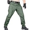 thumbnail image 1 of Pantalones de trabajo holgados de talla grande con tres bolsillos para hombre - Sarga no elástica, corte recto con múltiples bolsillos, estilo informal - Tallas M-XXXXL para el día a día/el trabajo, 1 of 3