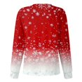 thumbnail image 3 of Qwertyu Plus Size Christmas Scrub Jackets for Women Snap Front Warm Up Scrub Tops Xmas Tree Graphic Nurse Doctor Working Uniforms Vermilion L, 3 of 3
