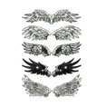 thumbnail image 1 of Black Angel Temporary Tattoos Sticker Fake Tattoos 2pcs, 1 of 2