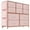 Pink, variant on Yesurprise 10 Drawers Dresser for Bedroom, Long Fabric Storage Drawer Chest with Wood Tabletop for Kids Room Closet Hallway Entryway
